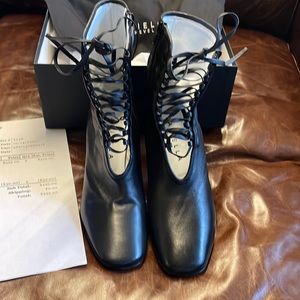 Beautiful pair of Daniella Shevel black leather boots. Brand new only tried on.